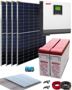 Cuántas placas solares se necesitan para 3000w